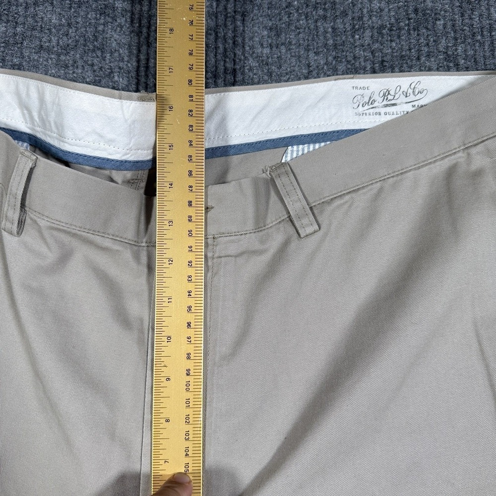 NWOT Polo Ralph Lauren Classic Fit Chino Pants Khaki Tan Mens 48x34 Cotton - Picture 5 of 12